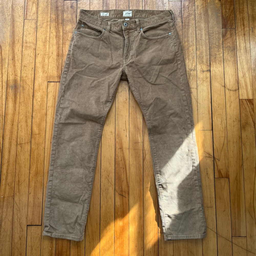 J. Crew Men’s Tan Corduroy Slim Fit Pants 31 x 30 Fall 2024